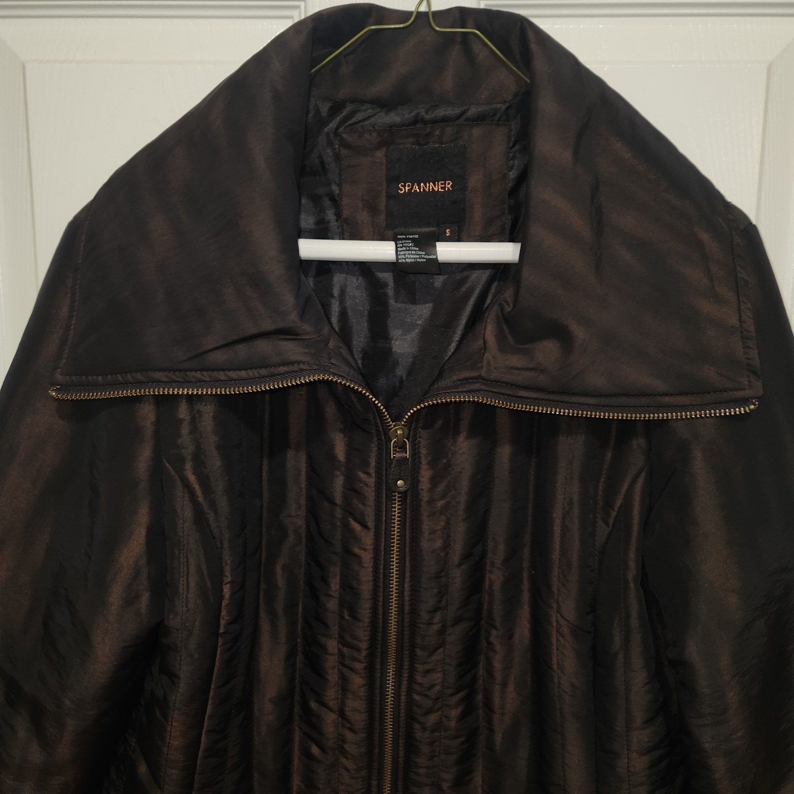 Spanner Ladies Jacket Brown Copper Sheen Size Sma… - image 3