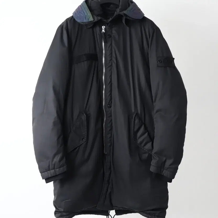 Stone Island Scarabeo Fish Tail Down Parka, Black, Men's L thumbnail 3