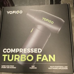 YOFIGO Mini Handheld Compressed Turbo Fan Centrifugal Fast Charging Black