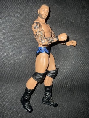 2011 WWE Randy Orton Mattel 7'' Basic Series Wrestling Action Figure Black Blue