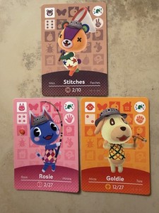 Lot Of 3 Adorable Nintendo Wii U Ammibo Trading Cards Pokemon Style NM Defunct!