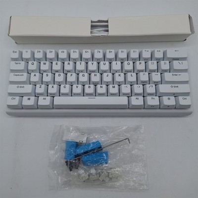 KINESIS Gaming TKO White Mechanical Keyboard Tactile Brown Switches | 60% Layout