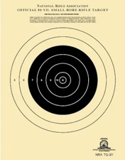 TQ-3/1(T) NRA Official 50 Yard Smallbore Rifle Target ( 100 pack ) [ Tagboard ]