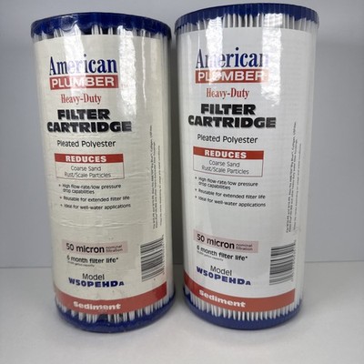 SEALED American Plumber W50PEHDA Heavy-Duty Pleated Filter Cartridge Lot of 2