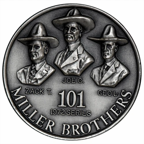 1972 1 Oz 101 Rodeo Miller Brothers .999 Fine Silver Round