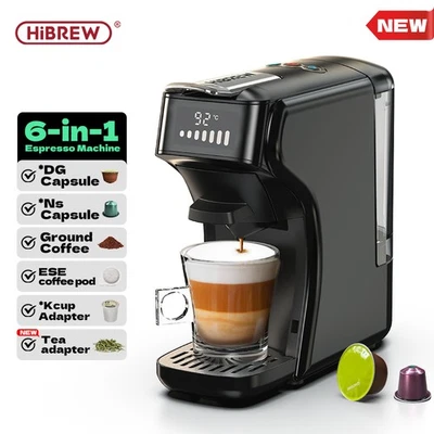 HiBREW H1B 6in1 Kaffeekapselmaschine Kapselautomat 20Bar Espressomaschine 1450W