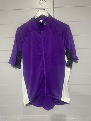 vintage 80s  Nike Purple Black White F.I.T. Cycling Jersey shirt  XL  Made USA