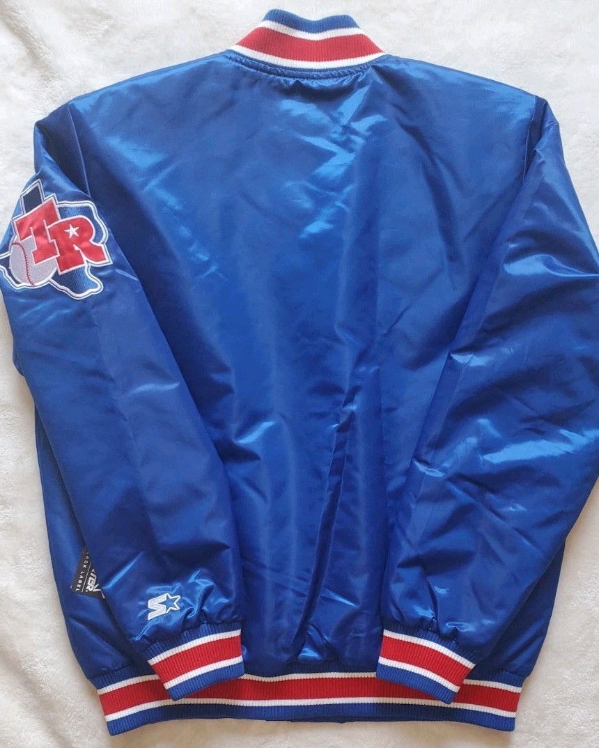 Texas 🇨🇱 Rangers Black Label Starter Jacket Quilt Lined Full