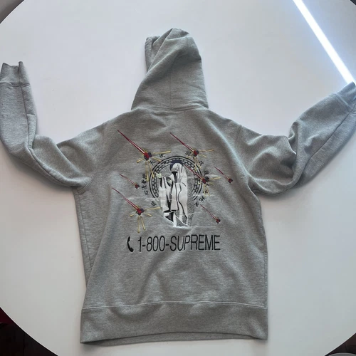 Sweat à capuche Supreme 1 800 SUPREME gris FW19 taille M (authentique)