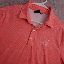 Sunday Swagger Polo Shirt Mens Medium Animal Print Performance Stretch Golf Logo