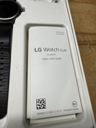 (E) LG Watch Style W270 45,7 mm Cinturino in acciaio inossidabile titanio nero - Foto 3 di 8