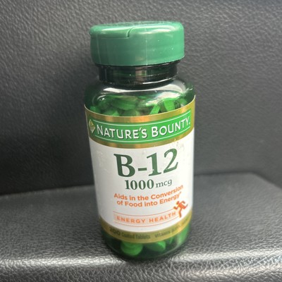 Vitamin B12, Supports Energy Metabolism, Tablets, 1000Mcg, 200 Ct Exp/5/27