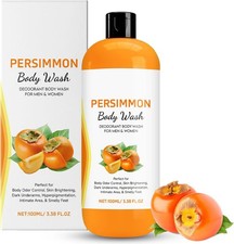 Persimmon Body Wash - Deodorising Shower Gel with Natural Enzymes - Refreshing 