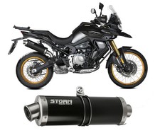 Scarico Storm by Mivv Oval Nero acciaio inox per VOGE VALICO 900 DSX 2024 > 2026