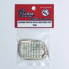 Gofer Racing 1/25 Photo-etch Seat Belt Kit Tan 20008