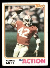 1982 Topps Football Card #487 In Action Ronnie Lott