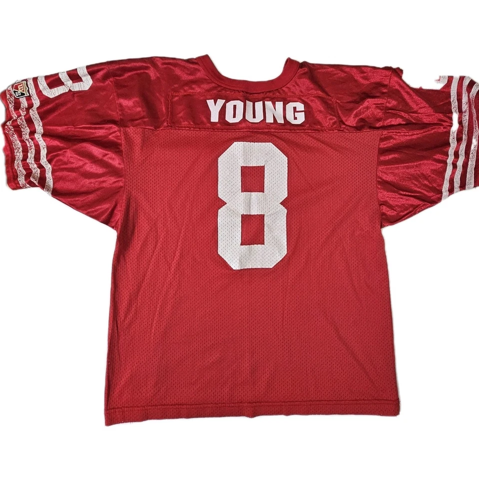 Camiseta de colección de los San Francisco 49ers Steve Young juvenil XLARGE Wilson NFL PARCHE WS Foto 2 de 4