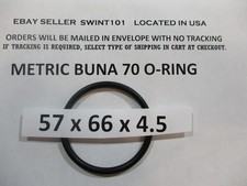 57mm ID x 66mm OD x 4.5mm thick O-ring. Buna-70.   Quan 1.