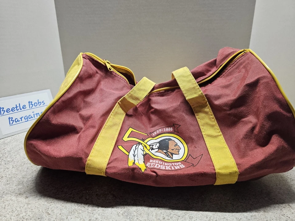 Washington Redskins Commanders NFL De Colección 1986 50th Ann Bolsa de Lona Shell Gas Promo Foto 2 de 4