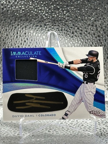 2017 Panini Immaculate Collection David Dahl Blue Carbon Materials Auto #/15 - Picture 1 of 2