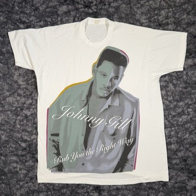 Vintage Johnny Gill Rub You The Right Way TShirt Mens Size 3XL Single Stitch USA