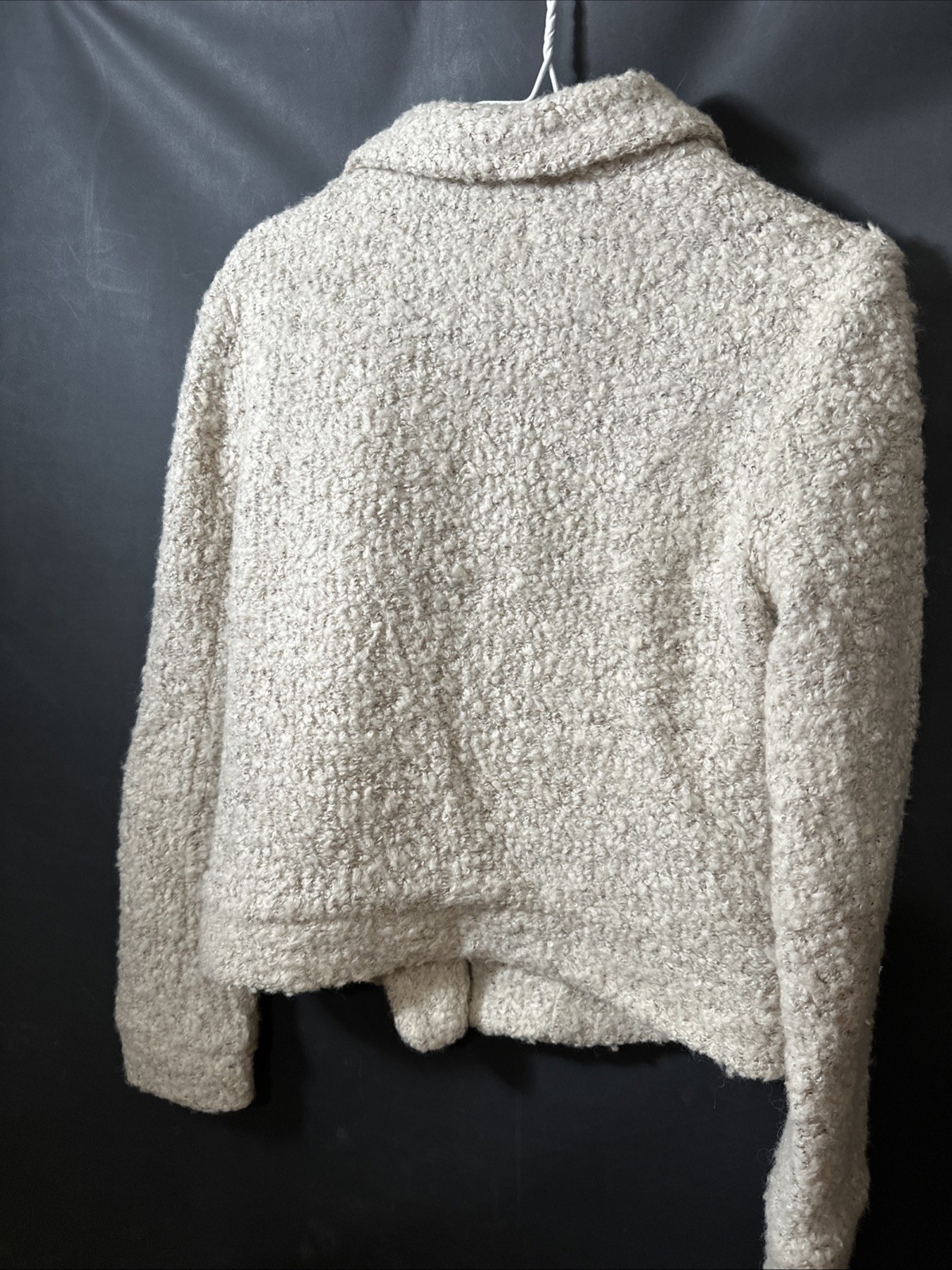 Women’s Black Rivet Small Fuzzy Basic Jacket Side… - image 11