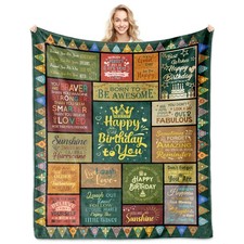 Birthday Gifts for Women, Gifts for Womens Blanket 50"x60", Happy Birthday De...