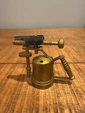 Vintage Miniature Blow Torch Die Cast Metal Pencil Sharpener Collectible