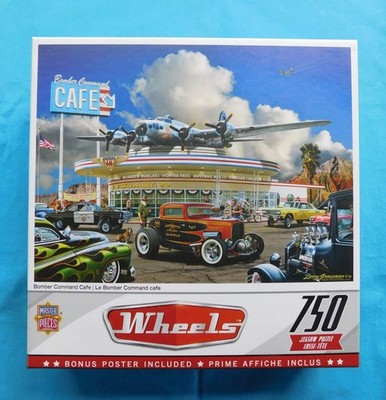 750 PIECE JIGSAW PUZZLE ''BOMBER COMMAND CAFE'' BY ''LARRY GROSSMAN'' ~BONUS POSTER