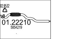Abgasrohr MTS 01.22210 MittelschalldäMpfer FüR Opel Astra CC T98 Caravan Classic