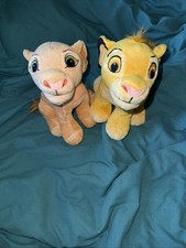Disney The Lion King Plush Simba  Nala 8" Lot of 2 Stuffed Animal Just Play