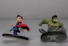 Collector's Marvel Q-Fig Doctor Strange & Hulk Figures Quantum Mechanix 2016