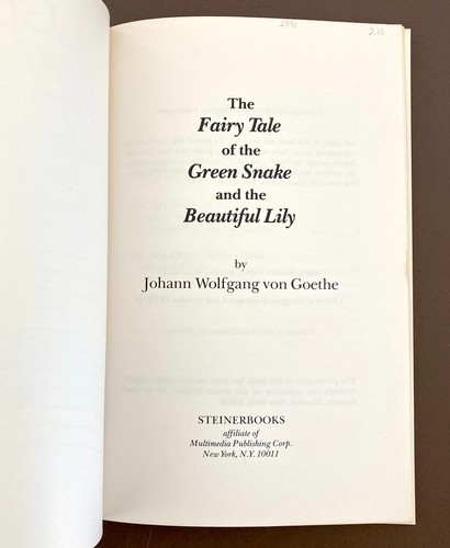 Goethe's Fairy Tale of the Green Snake and the Beautiful Lily, Rudolph Steiner - Picture 3 of 4