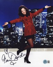 FRAN DRESCHER SIGNED 'THE NANNY' 8x10 PHOTO 2 ACTRESS AUTOGRAPH BECKETT BAS COA