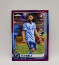 2025 Topps Chrome MLS David Villa Purple Pulsar New York City FC