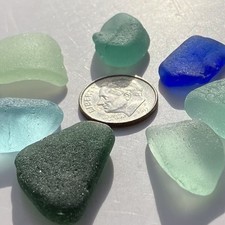 7 SEA GLASS LOT GENUINE HANDPICKED IN PUERTO RICO JEWELRY AND CRAFT QUALITY RARE