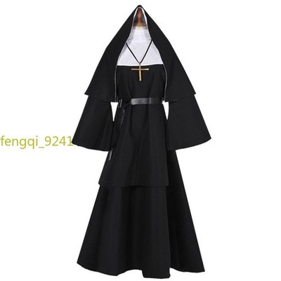 Cosplay Costume Nun s Habit Outfits ComicCon The Nun Halloween Fancy Dress Suits