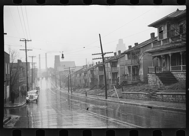 Unidentified Street Scene,Houses,Neighborhood,Power Lines,United States