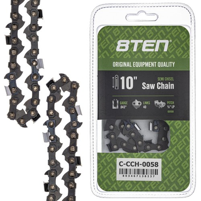 #ad Semi Chisel Chainsaw Chain 10 Inch .043 3 8 LP 40DL for Ryobi Poulan Echo $12.95