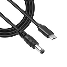 USB C to DC 5.5x2.1mm Power Extension Cable 65W PD 15V Output 4.9 FT