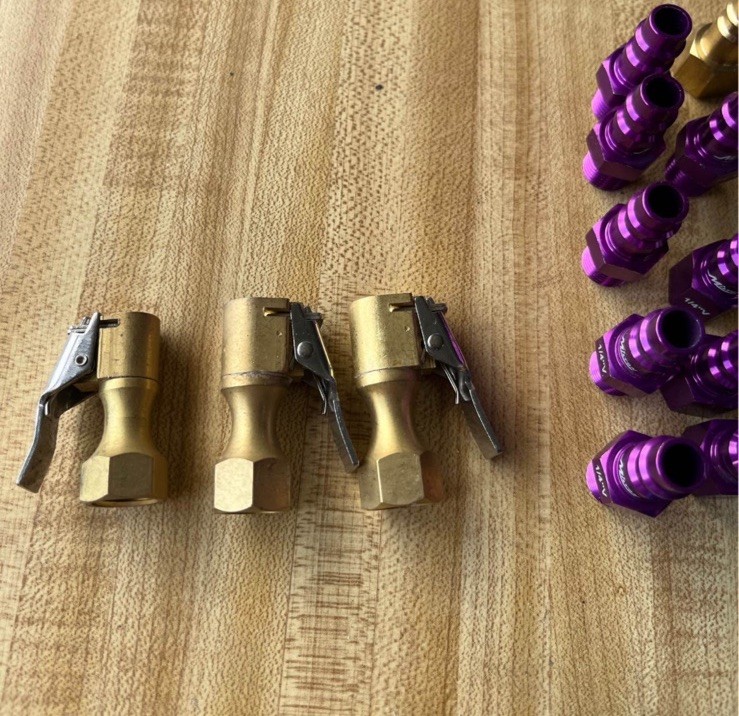 Milton 23 air tool compressor hose fittings Coupling oil filter lot 1/4”