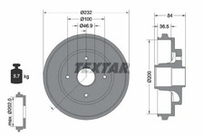 Bremstrommel 94049400 TEXTAR für SUZUKI IGNIS II