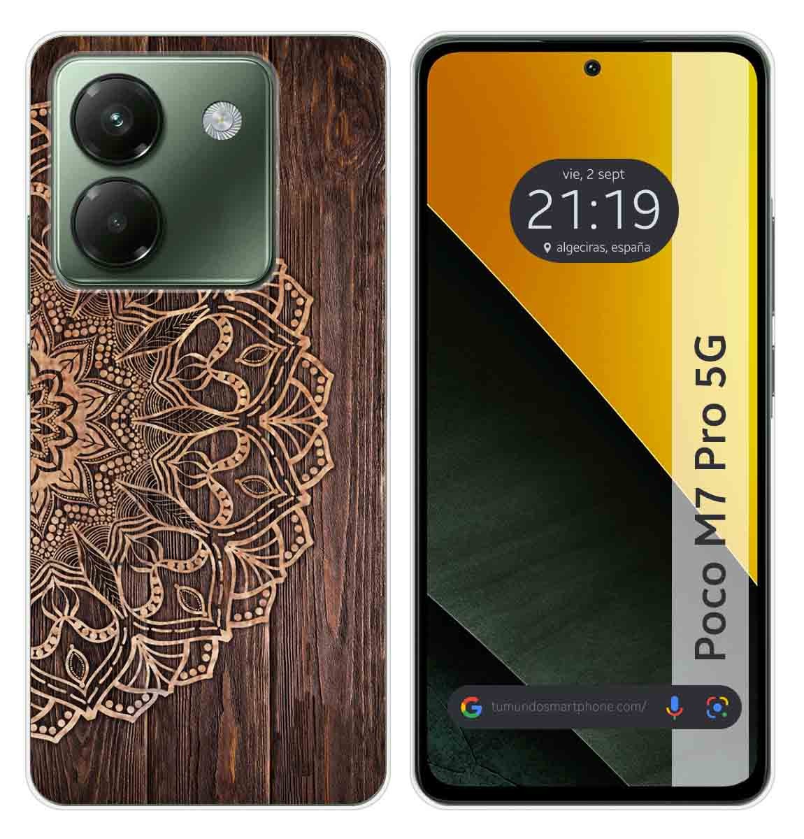 Custodia In Silicone Per Xiaomi Poco M7 Pro 5G Design Legno 06 Disegni
