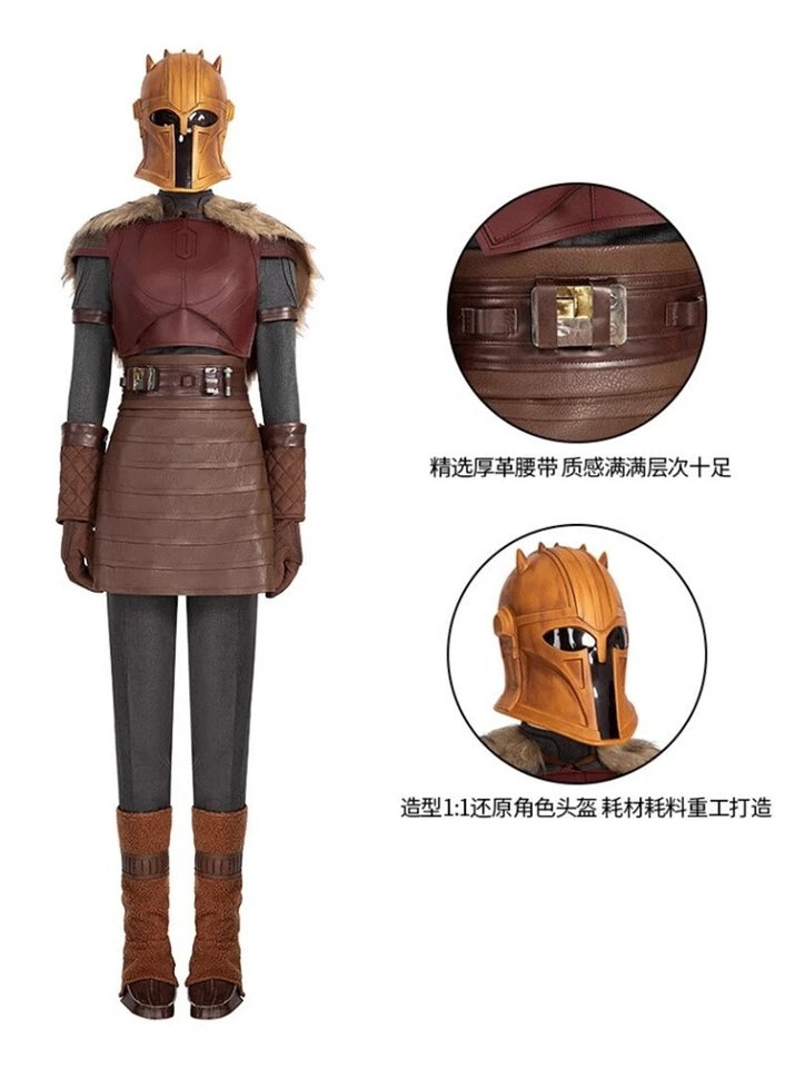 Star Wars The Mandalorian The Armorer Cosplay Costume Outfits Halloween Helmet - Image 3 of 4