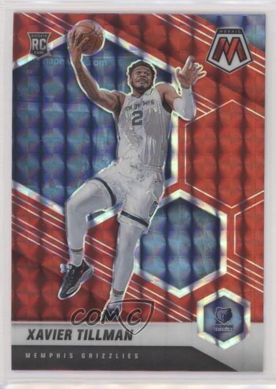 2020-21 Panini Mosaic Rookie Red Mosaic Prizm Xavier Tillman #213 00em