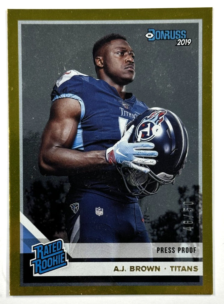 2019 Panini Donruss A.J. Brown RC Press Proof Gold /50