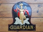 Vintage Advertising GUARDIAN Fire Mark Insurance Tin Plaque Sign FREE P&P