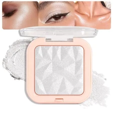 evpct Pearl White Silver Face Highlighter Makeup Shimmer Glitter Diamond Spar...
