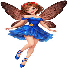 30 Custom Blue Fantasy Fairy Personalized Address Labels