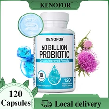 Probiotic 60 Billion CFU-Prebiotics for Digestive & Gut, Bloating Health 120Caps